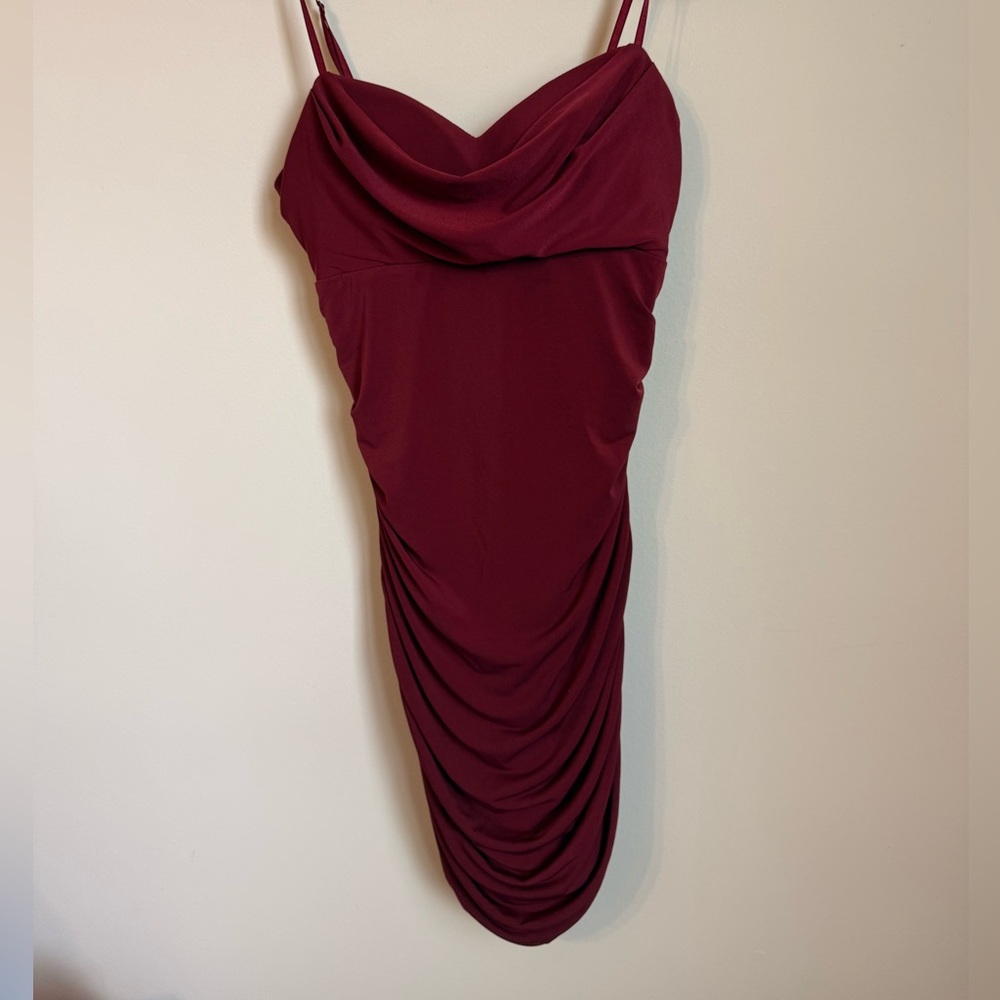 Emerald Sundae Maroon Homecoming Dress